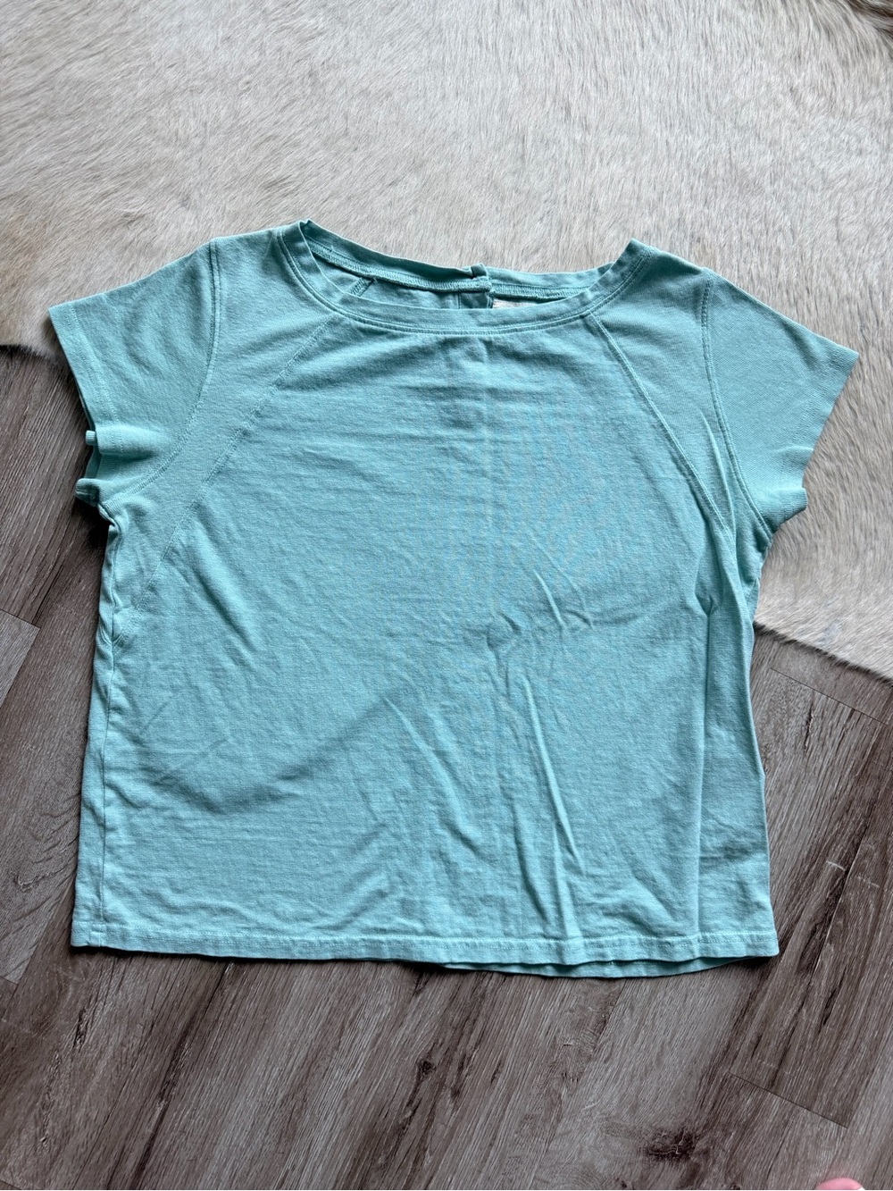 Poetry Light Aqua Short Sleeve Crewneck Tee